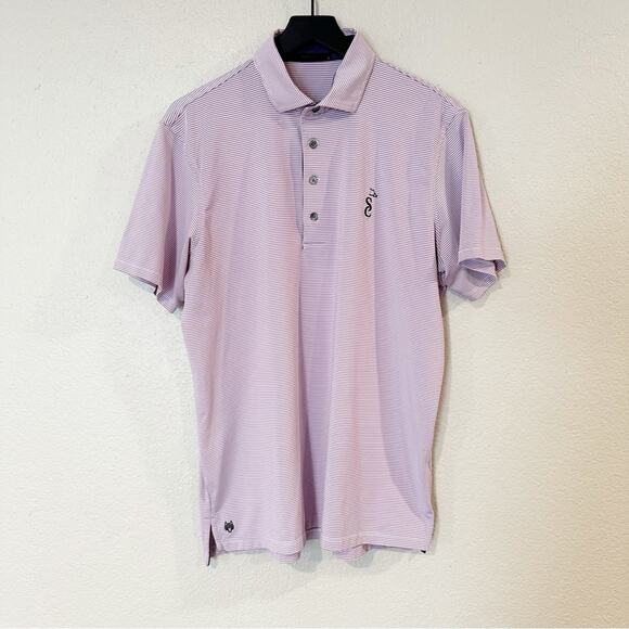 Greyson Polo Shirt Mens Striped Collared Short Sleeve‎ Tee Golf Preppy Size L - Picture 1 of 7
